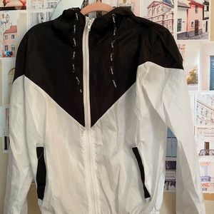 Forever 21 Color block hooded windbreaker